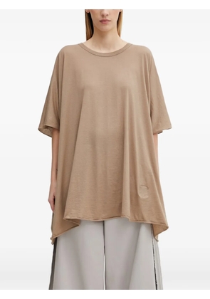 Rick Owens DRKSHDW Minerva oversized raw-edge T-shirt - Brown