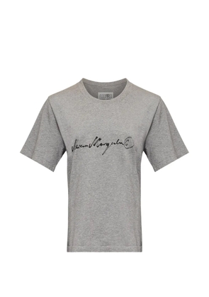 MM6 Maison Margiela handwritten-print cotton jersey T-shirt - Grey