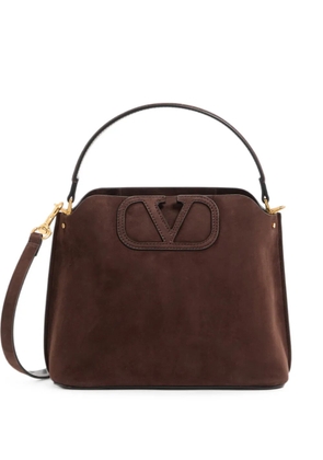 Valentino Garavani Fill Me handbag in suede - Brown