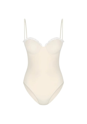 Magda Butrym sweetheart-neck swimsuit - Neutrals