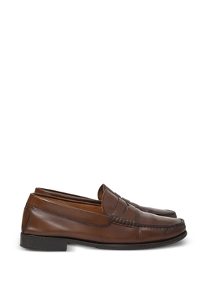 Tod's Vintage Logo-embossed polished loafers - Brown