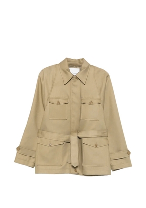 The Frankie Shop belted multi-pocket jacket - Green