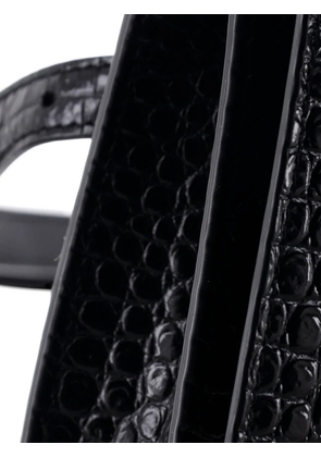 Saint Laurent Pre-Owned Classic Monogram Kate Crocodile Embossed Leather belt bag - Black