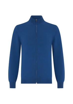 Fedeli zip-up cashmere cardigan - Blue
