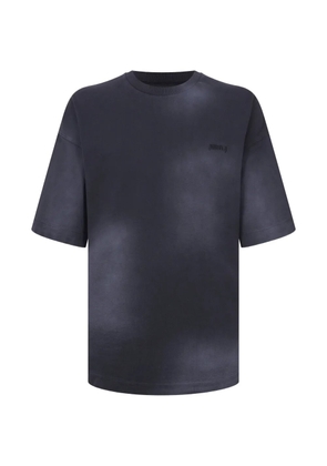 Juun.J faded-effect logo-embroidered T-shirt - Black