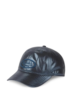 Von Dutch glitter-effect logo-patch cap - Blue
