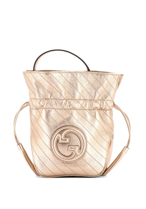 Gucci Pre-Owned Blondie NM Diagonal Quilted Leather Mini bucket bag - Gold