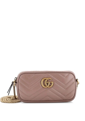 Gucci Pre-Owned GG Marmont Chain Matelasse Leather Mini crossbody bag - Neutrals