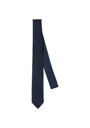 Brunello Cucinelli textured silk tie - Blue