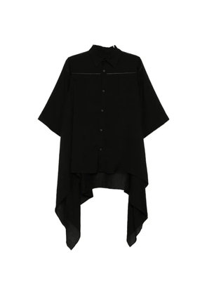 Yohji Yamamoto asymmetric draped shirt - Black