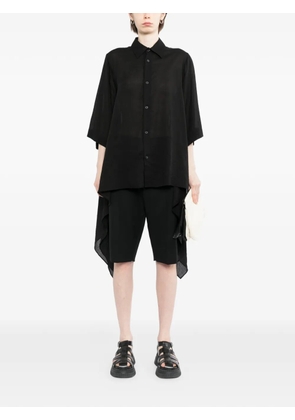 Yohji Yamamoto asymmetric draped shirt - Black