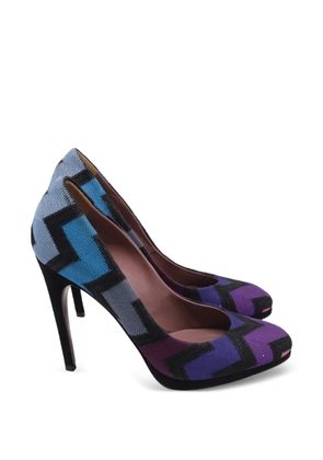 Missoni Pre-Owned Zig Zag print pumps - Blue