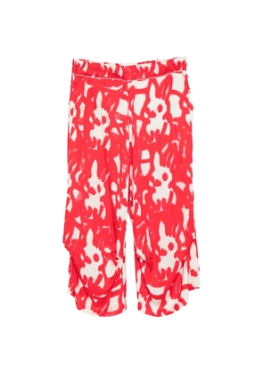Rundholz abstract-print trousers - Red