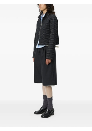mfpen check-pattern cropped jacket - Black