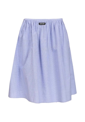 Miu Miu check-pattern midi skirt - Blue
