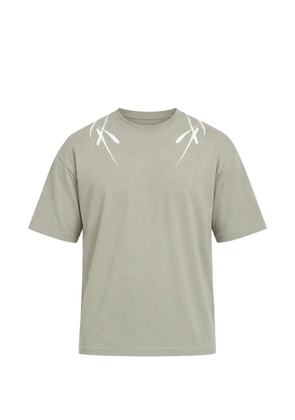 Exit Society graphic-print drop-shoulder T-shirt - Neutrals