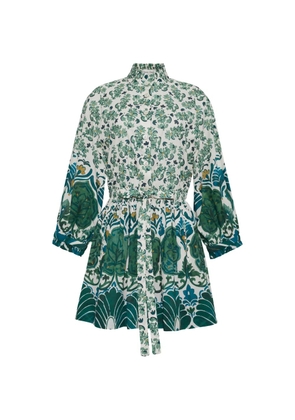 Cara Cara Beatrice floral-print mini dress - White