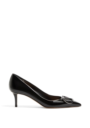 Valentino Garavani VLogo Signature patent-leather pumps - Black