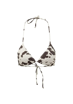 MC2 Saint Barth Leah animal-print bikini top - White