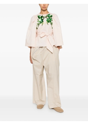 PSOPHIA sequin-embellished tied-waist blouse - Pink