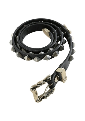 Enfants Riches Déprimés Skinny O-ring pyramid-stud belt - Black