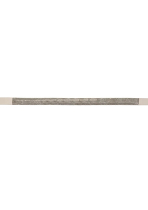 Orciani Alba chain-embellished leather belt - Silver