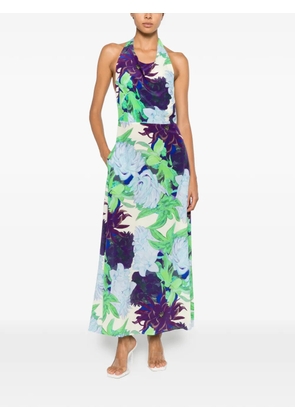 PSOPHIA floral-print halterneck maxi dress - Neutrals