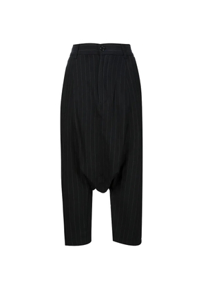 Comme Des Garçons Comme Des Garçons pinstripe drop-crotch trousers - Black
