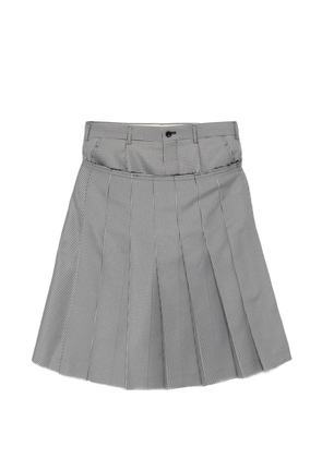 Comme Des Garçons Comme Des Garçons pleated check midi skirt - Black
