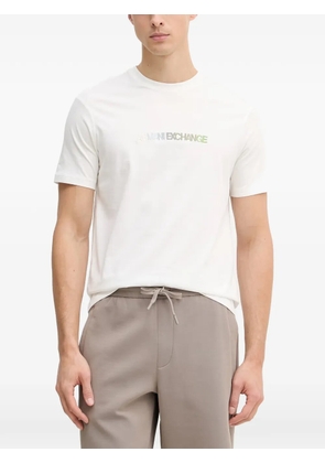 Armani Exchange logo-embroidered T-shirt - White