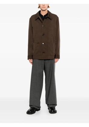 Brioni silk buttoned-cuff jacket - Brown
