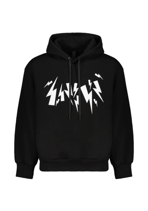 Neil Barrett Thunderbolt graphic-print hoodie - Black