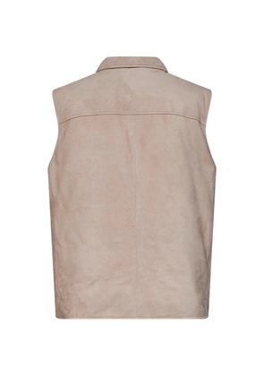 Brunello Cucinelli padded leather gilet - Neutrals