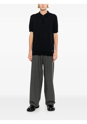 Brioni zip-fastening short-sleeve polo shirt - Blue