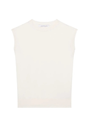 Another Tomorrow featherweight shell sleeveless sweater - Neutrals