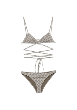 Gucci GG Supreme wrap-around bikini - Neutrals