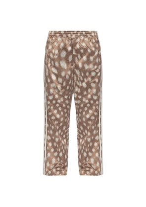 adidas animal-print three-stripes track pants - Brown