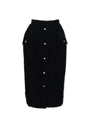 Valentino Pre-Owned button-up pencil midi skirt - Black