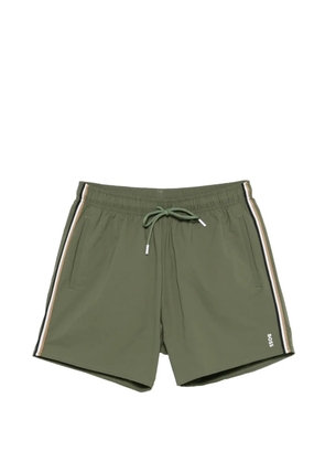 BOSS stripe swim shorts - Green