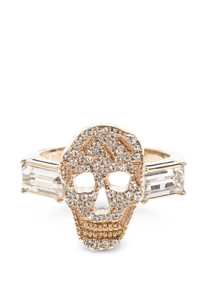 Alexander McQueen Skull crystal-embellished ring - Gold