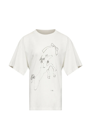 MM6 Maison Margiela horse print cotton T-shirt - White