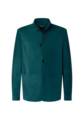 Zegna Secondskin Il Conte leather jacket - Green