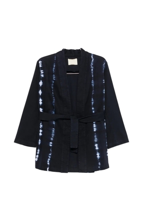 MOMONÌ Eugenie tie-dye belted coat - Blue