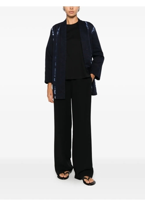 MOMONÌ Eugenie tie-dye belted coat - Blue