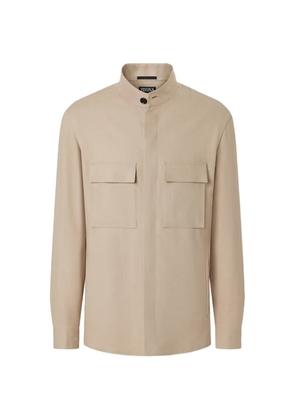 Zegna Oasi lino pocket overshirt - Neutrals