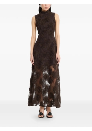 ROTATE BIRGER CHRISTENSEN flower maxi dress - Brown