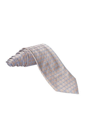 Zilli windowpane-print silk tie - Pink