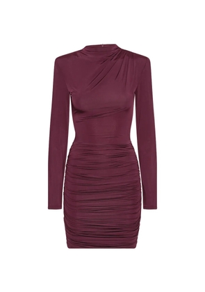 ROTATE BIRGER CHRISTENSEN draped long-sleeve mini dress - Purple