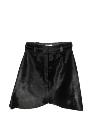 Vestiaire d'un Oiseau Libre asymmetric pony-hair effect mini skirt - Black