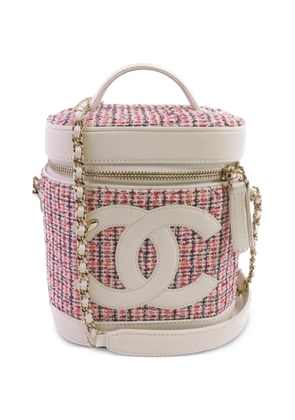 CHANEL Pre-Owned tweed bucket bag - White